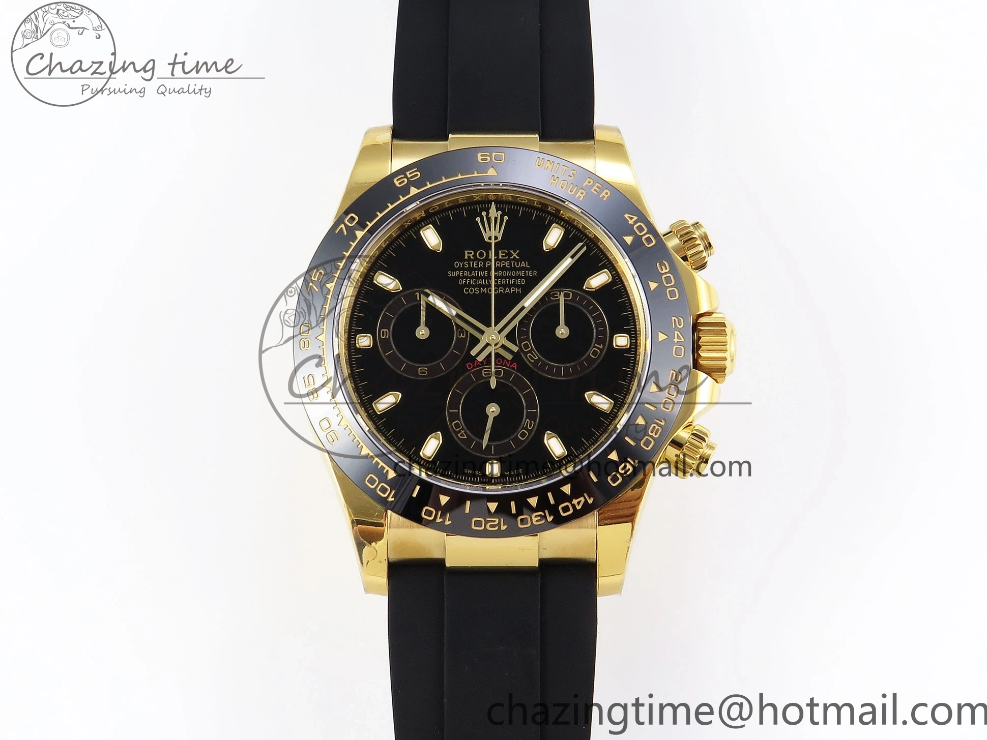 MiroTime 0103 DAYTONA 116518 APSF 1:1 BEST EDITION BLACK DIAL ON OYSTERFLEX RUBBER STRAP SH RelaxedFit 1782